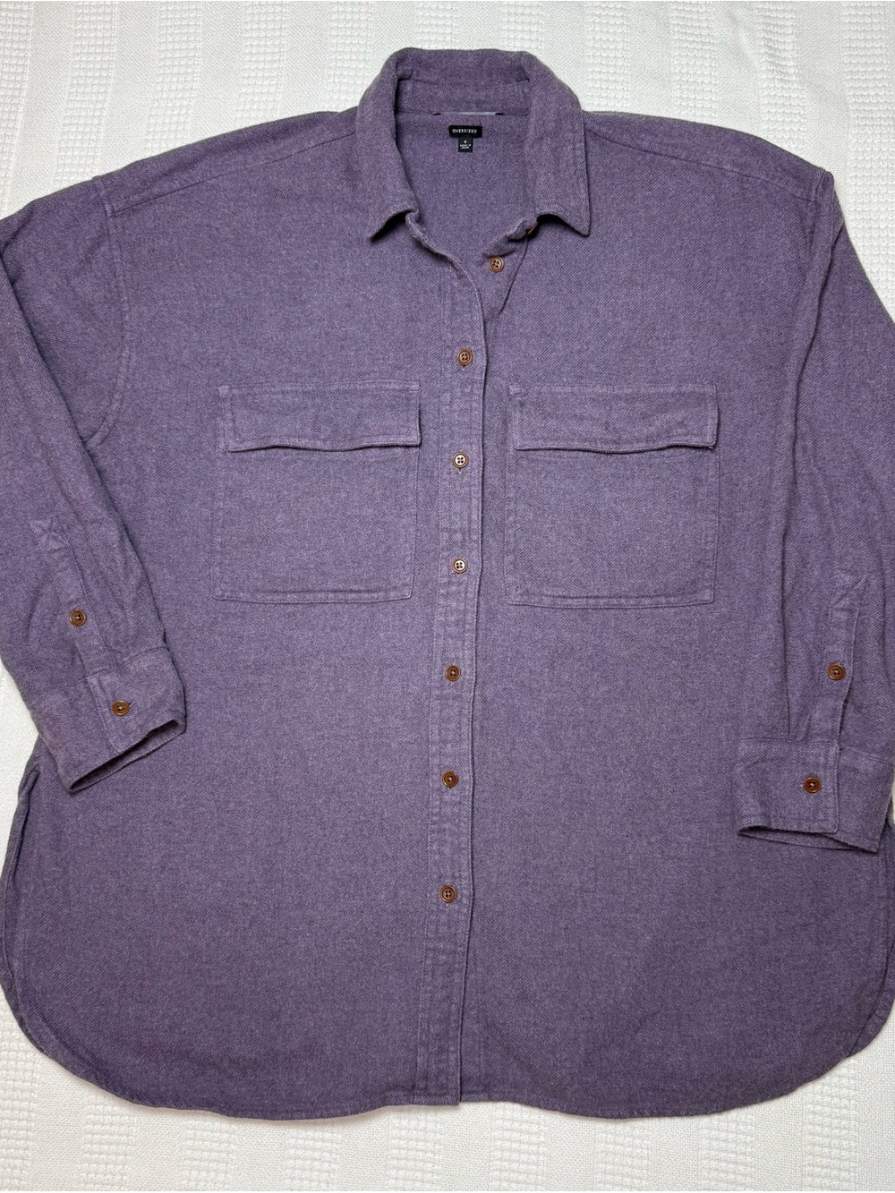 Madewell Brushed Oversized Shirt-Jacket Smoky Grape Purple S
